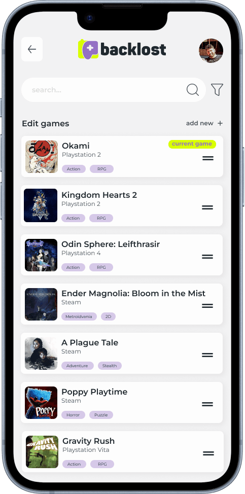 Backlost — Meus jogos · Editar (2/2)